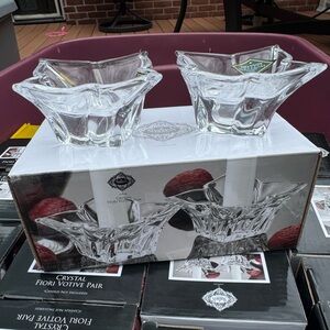 Crystal Fiori Votive Pair - 1 box